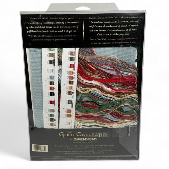 Candy Cane Santa Counted Cross Stitch Kit 12 x 16 Inch Dimensions 8734 Christmas - Picture 2 of 3